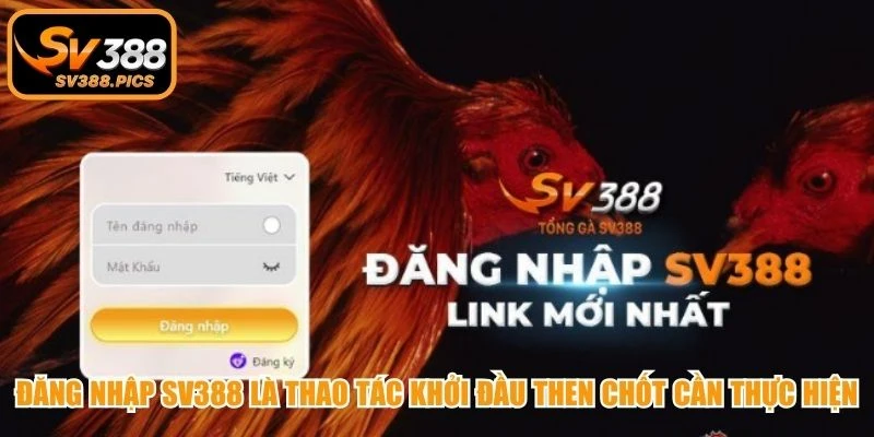 Đăng nhập SV388 là thao tác khởi đầu then chốt cần thực hiện